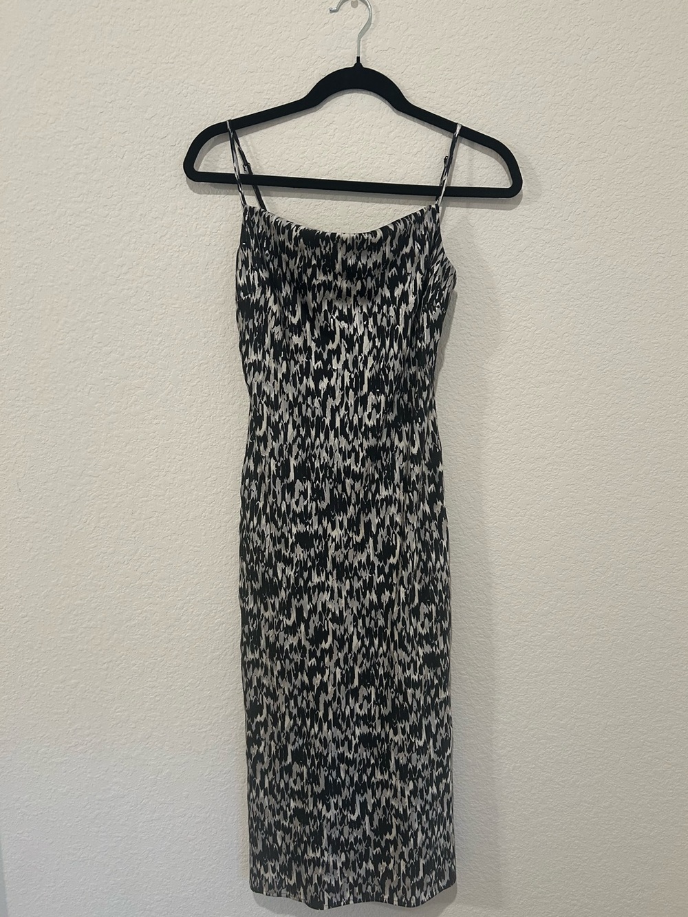 Express Black & White Patterned Slip Dress